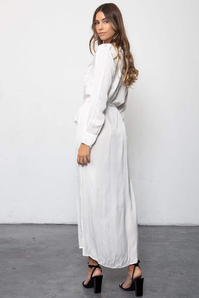 Darian Shirt Dress - White