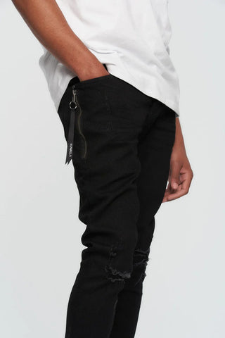 Pacsun skinniest ripped moto black best sale jeans