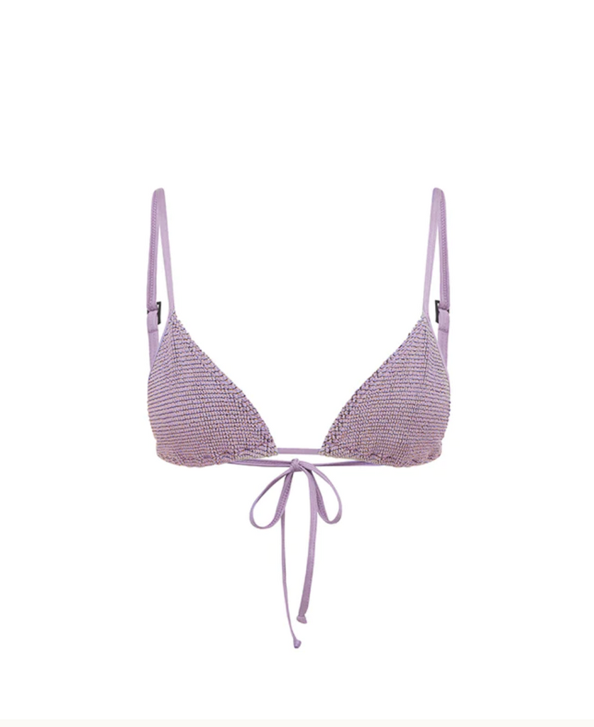 Lurex Luana Triangle Top - Lavender