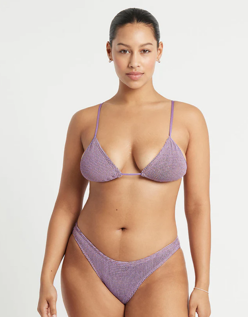 Lurex Luana Triangle Top - Lavender