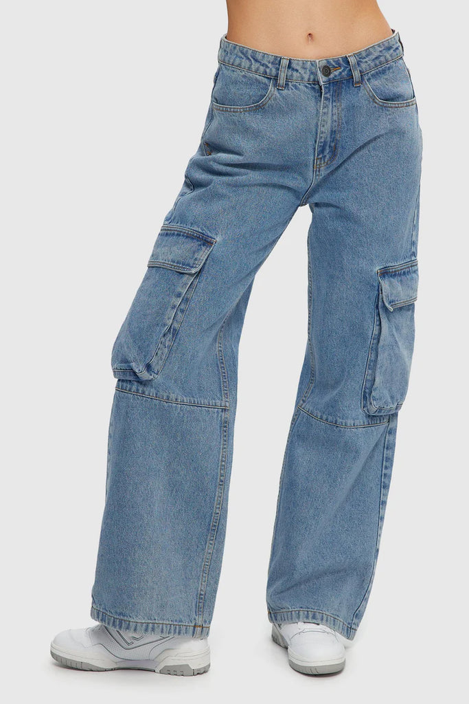 Low Rise Cargo Jeans