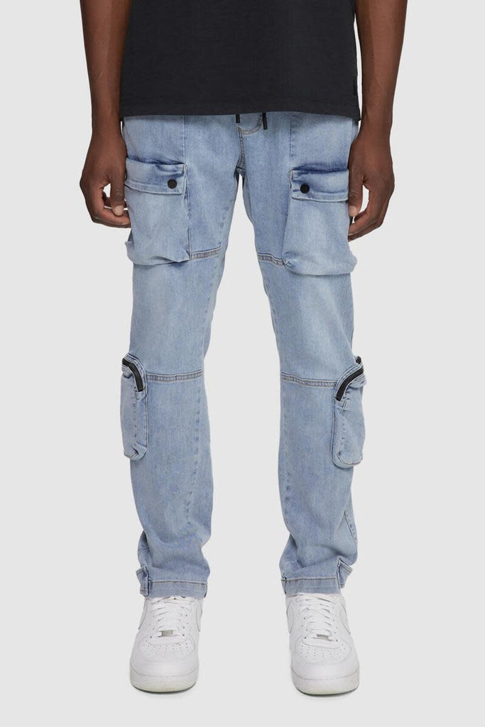 Denim Utility Pant - Light Blue