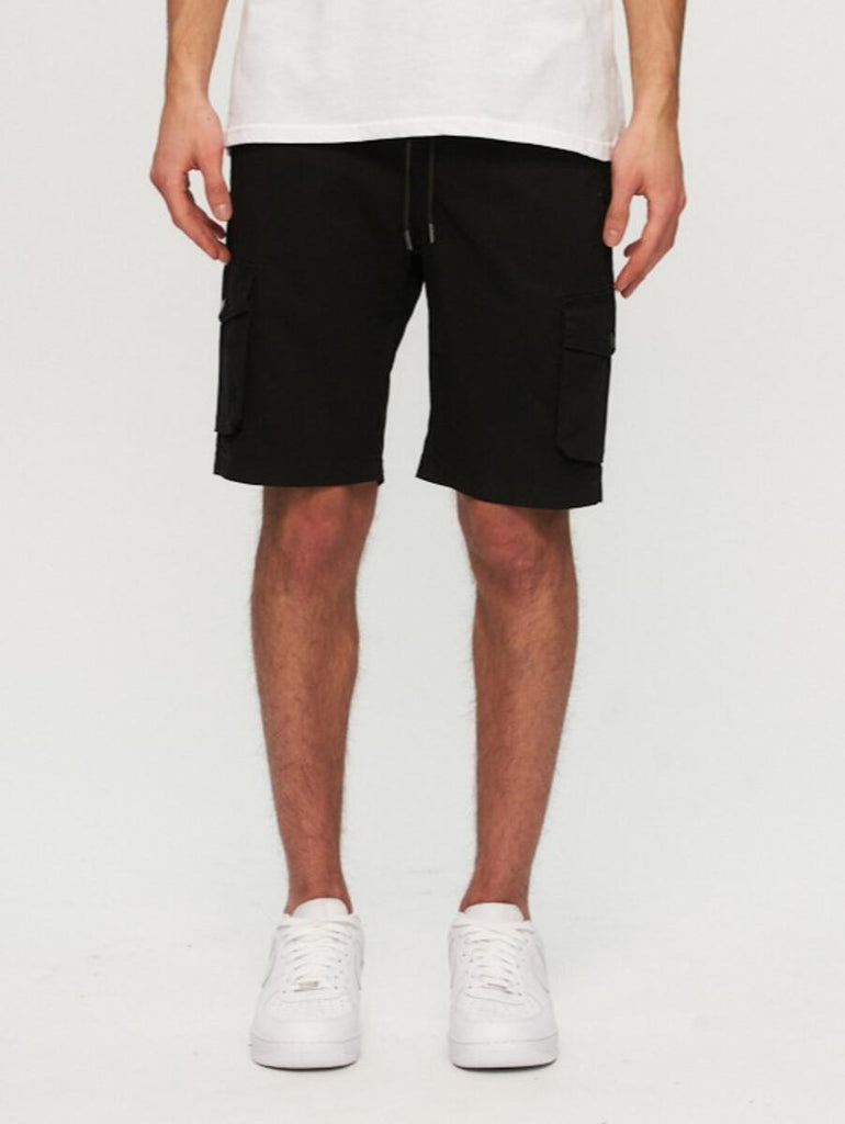 Twill Cargo Shorts - Black