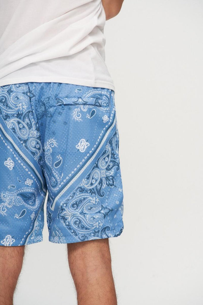 Mesh Shorts - Blue Paisley