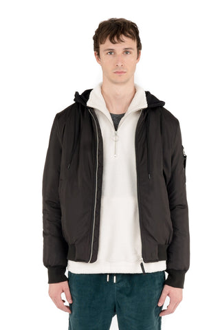 Hooded Antares Bomber - Black