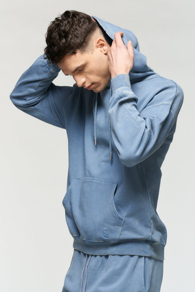 Vintage Washed Hoodie - Captain Blue