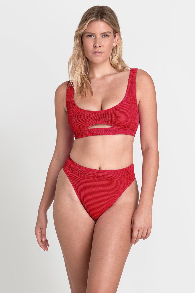 Sasha Crop Eco - Baywatch Red