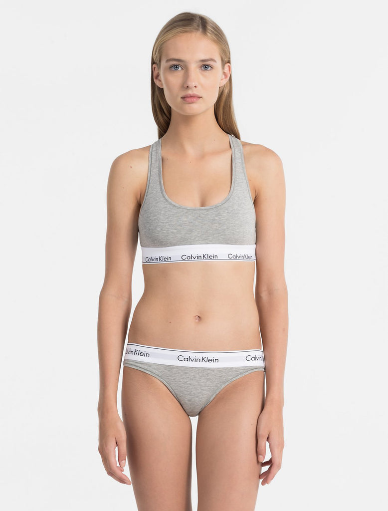 Modern Racerback Bralette - Grey