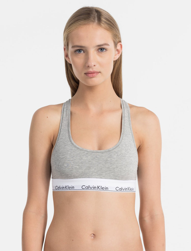 Modern Racerback Bralette - Grey