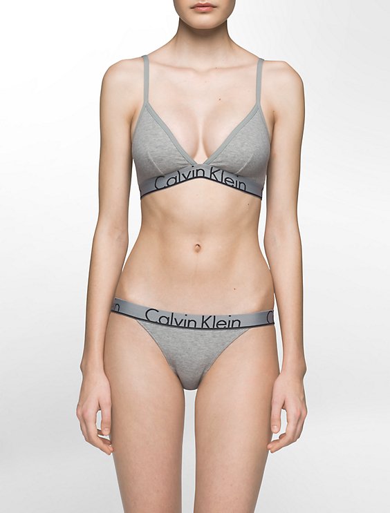 Logo Triangle Bra - Grey