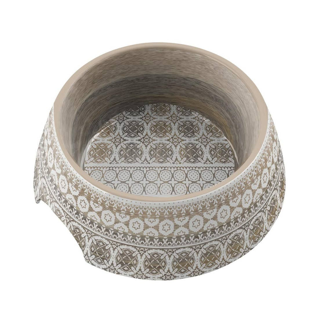 Moroccan Wood Pet Bowl - Medium