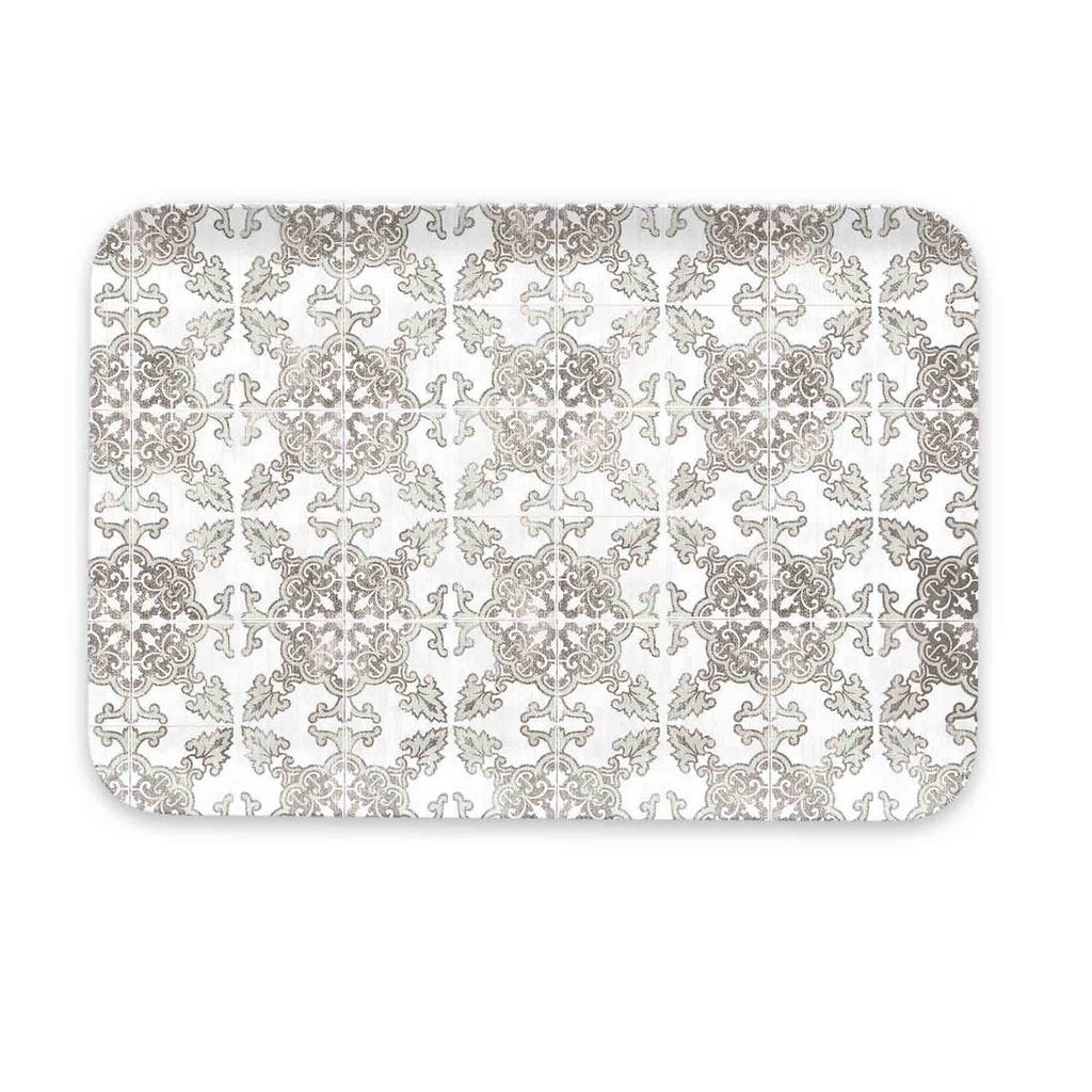 Portico Tile Medium Matte Tray - Grey