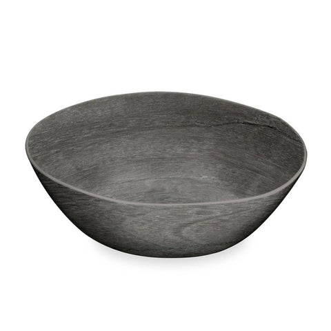 Faux Real Blackened Wood Serve Bowl