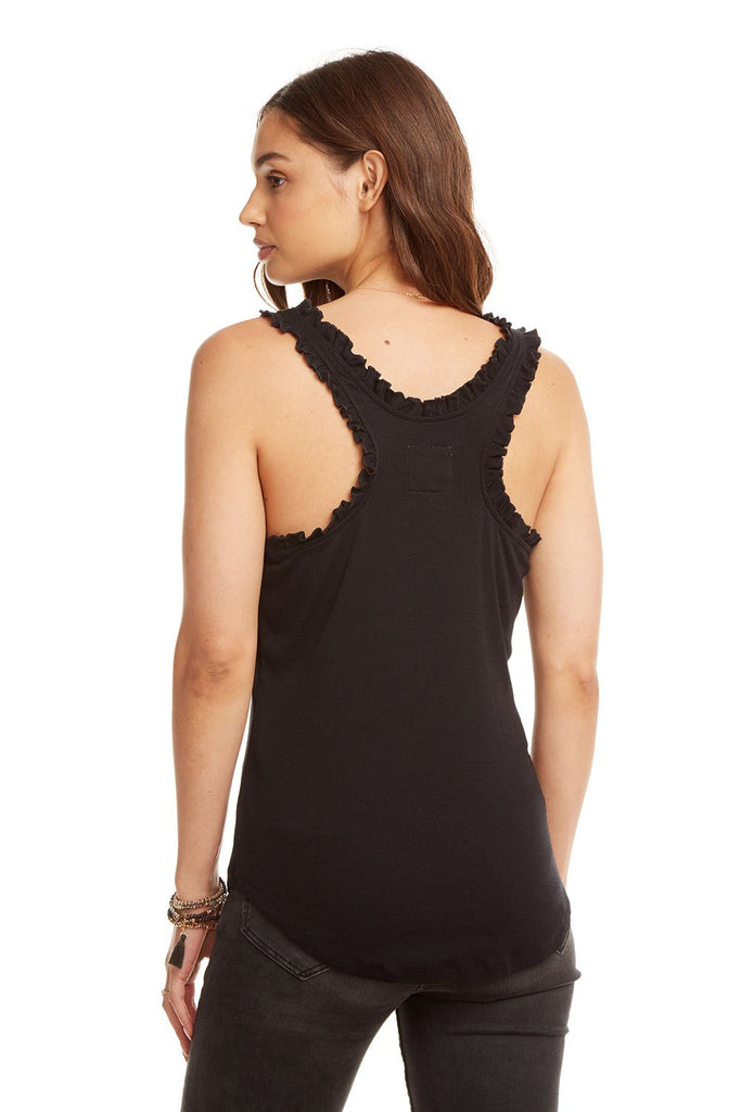 Ruffle Racerback - Union Black