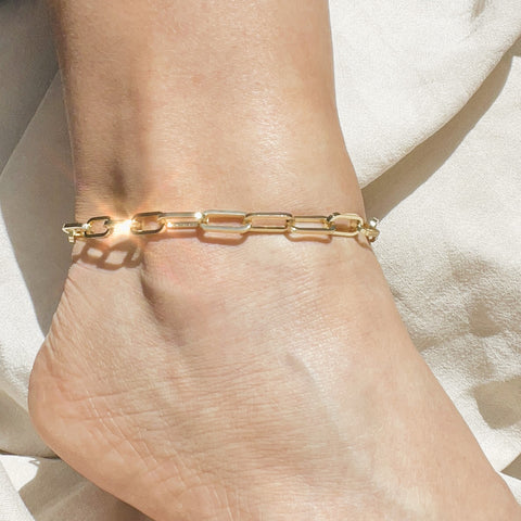 Alina Paperclip Anklet