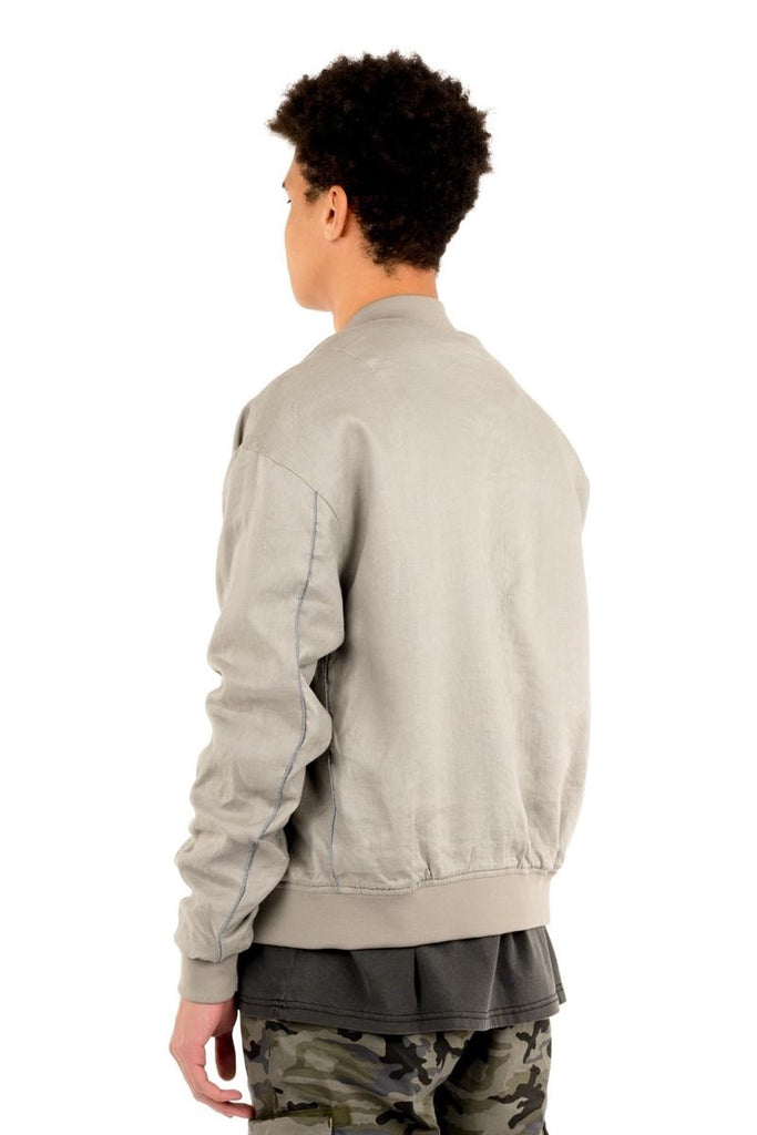 Linen Essential Bomber - Taupe