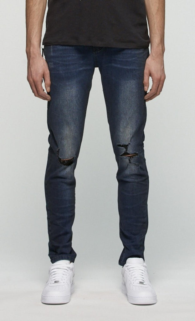 Destroyed Denim - Dark Blue Shadow