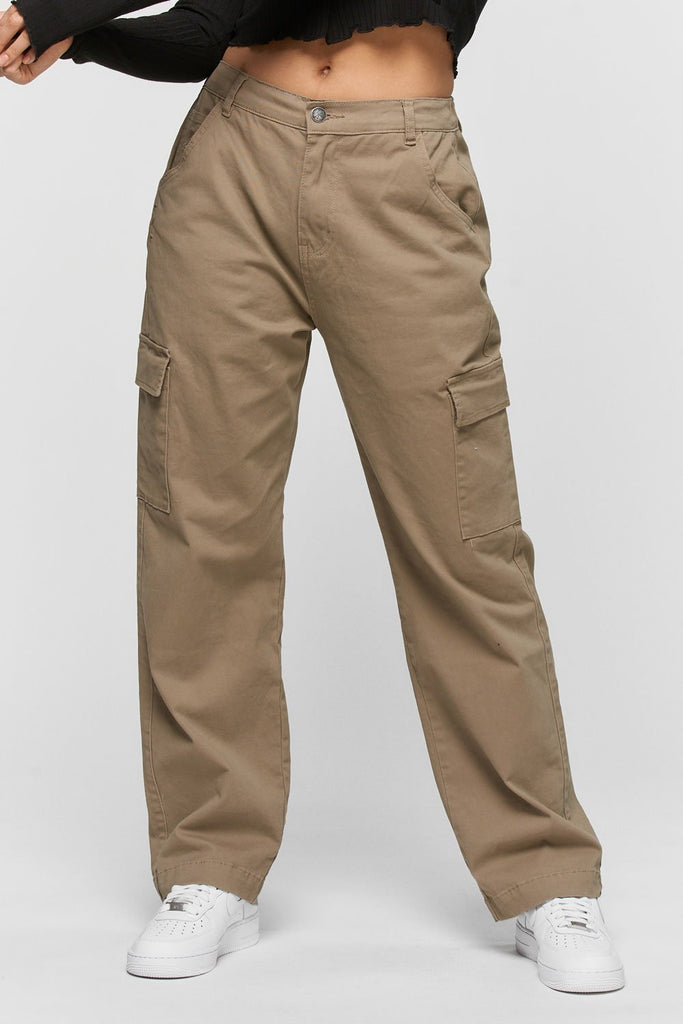 Straight Cut Cargos - Beige