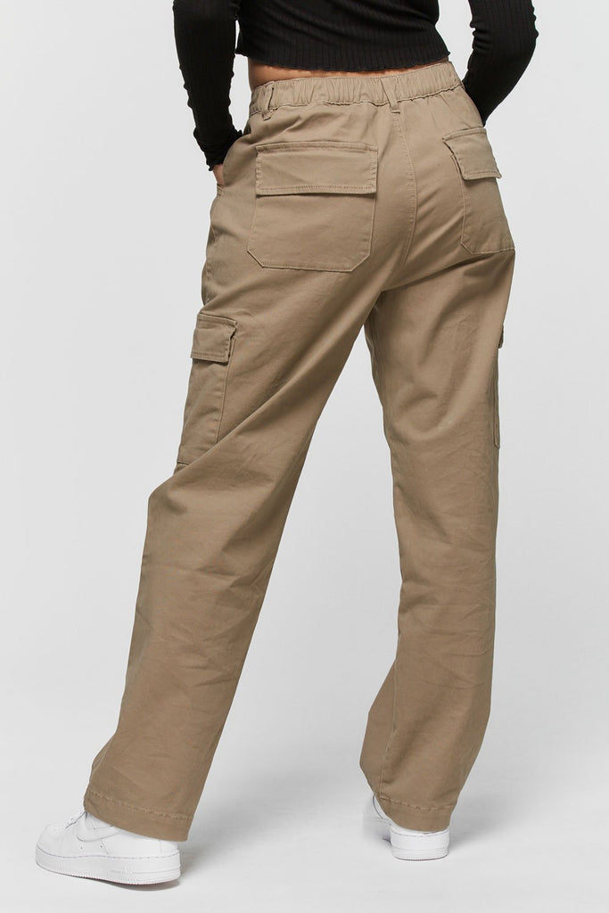 Straight Cut Cargos - Beige