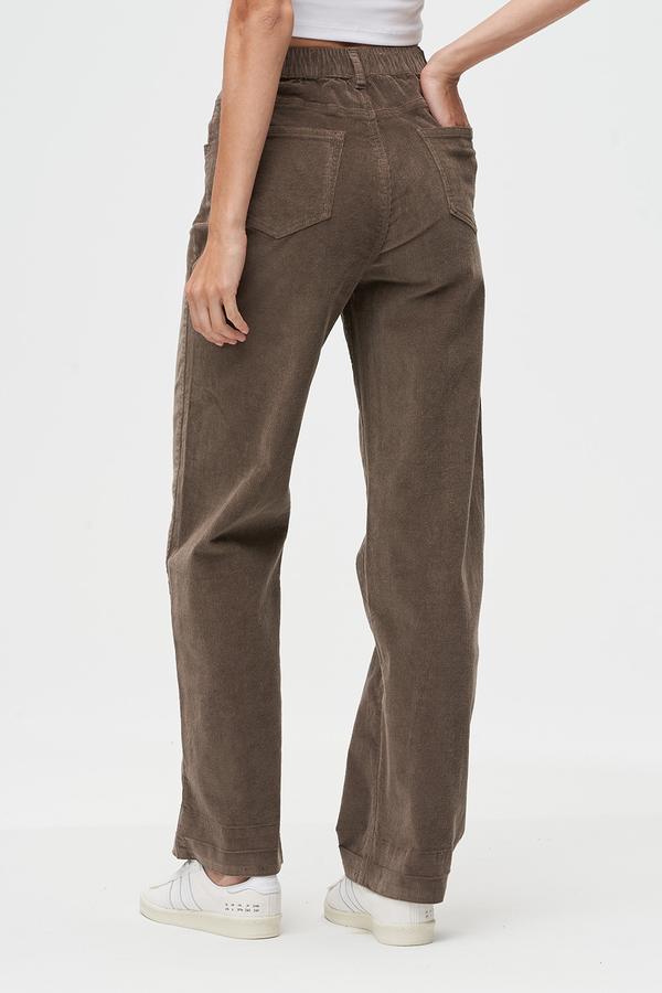 Corduroy Wide Leg Pants - Stone