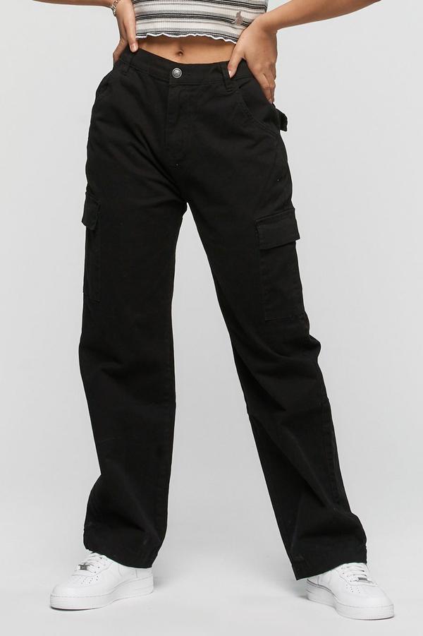 Straight Cut Cargo - Black